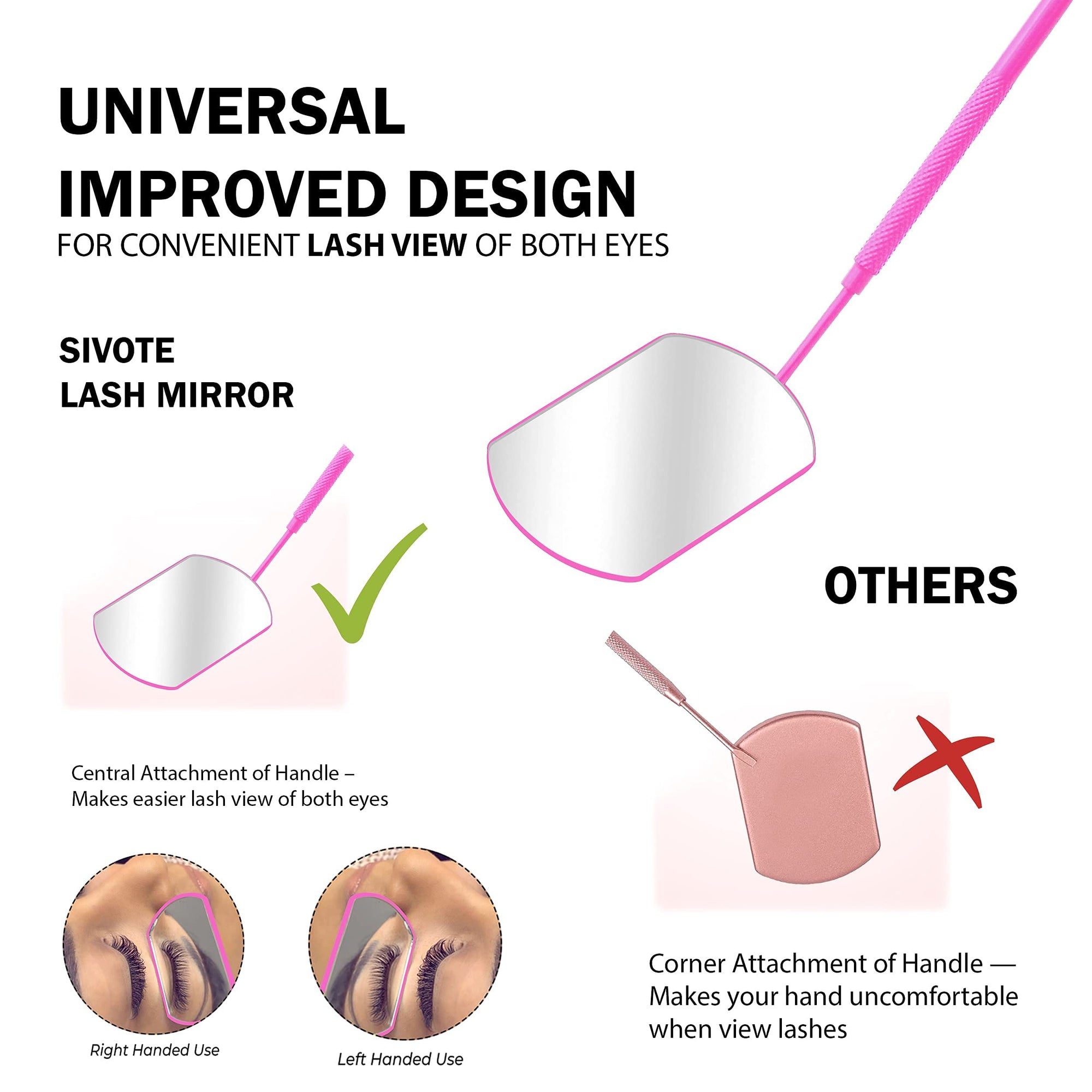 Professional Lash Tweezer + UPGRADED DESIGN Lash Mirror