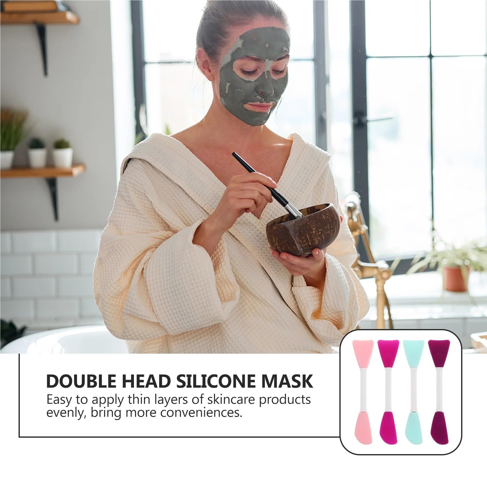 16-Piece Silicone Face Mask Applicator Brush Set