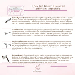 4-Piece Lash Tweezer & Scissor Set