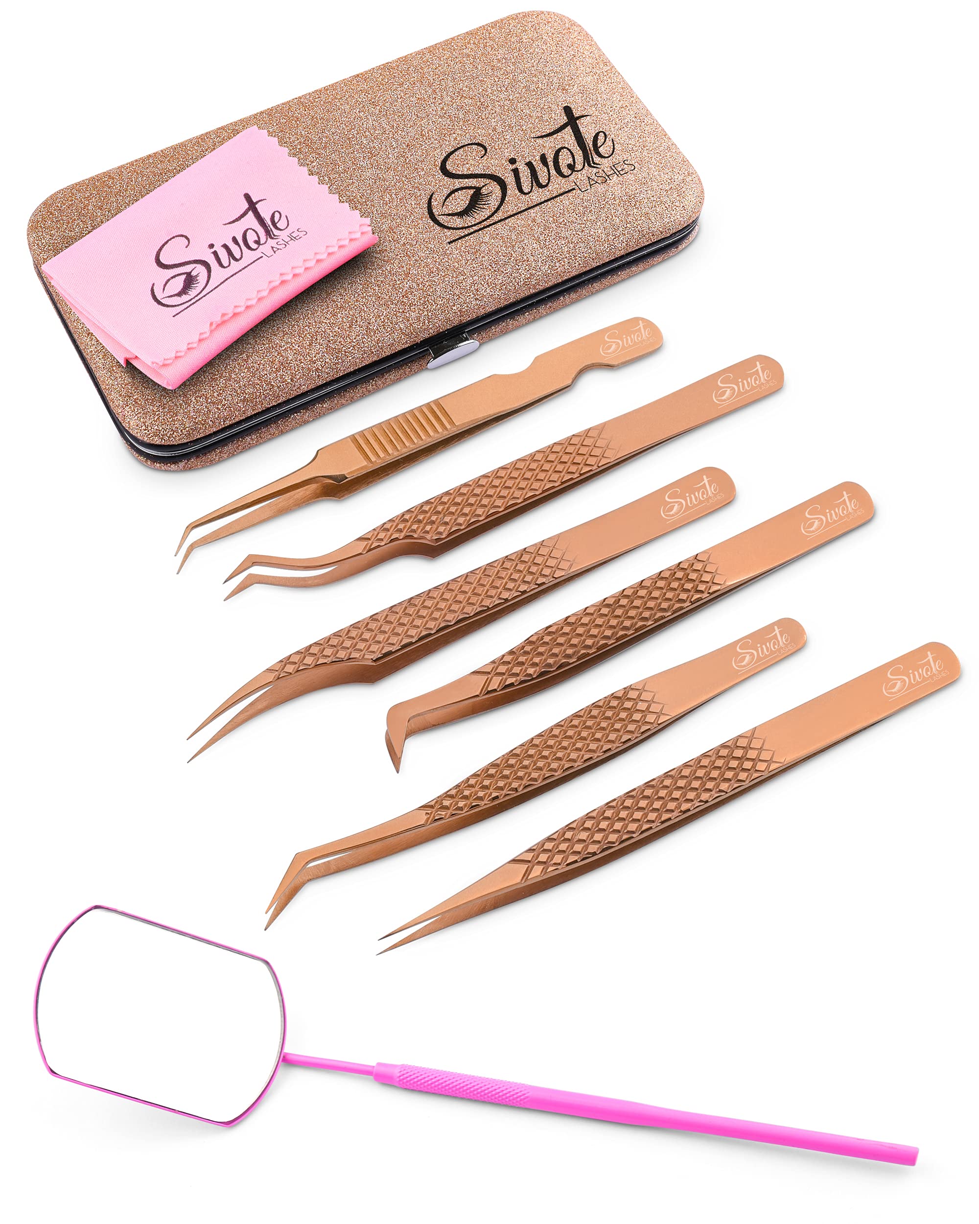Professional Lash Tweezer + UPGRADED DESIGN Lash Mirror